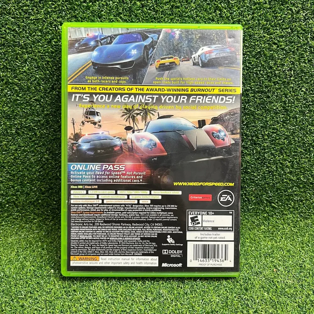 Need For Speed: Hot Pursuit (Microsoft Xbox 360, 2010) Complete